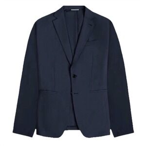 Sene Studio Blazer Men's 44 Navy Blue FlexTech Athleisure‎ Unlined Stretch